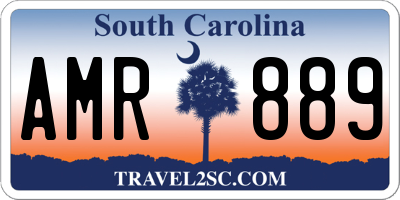 SC license plate AMR889