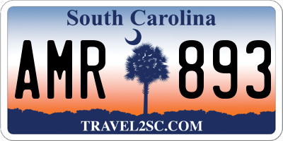 SC license plate AMR893