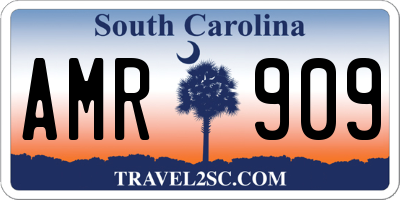 SC license plate AMR909