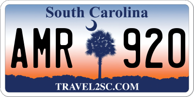 SC license plate AMR920