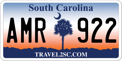 SC license plate AMR922