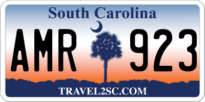 SC license plate AMR923