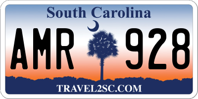 SC license plate AMR928