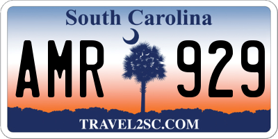 SC license plate AMR929