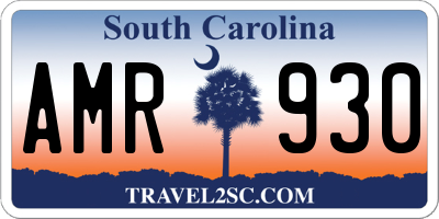 SC license plate AMR930
