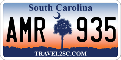 SC license plate AMR935