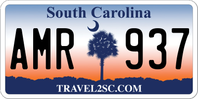 SC license plate AMR937