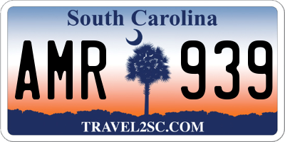 SC license plate AMR939