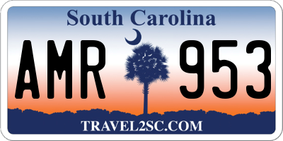 SC license plate AMR953