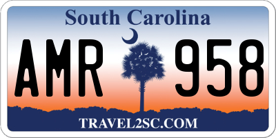 SC license plate AMR958