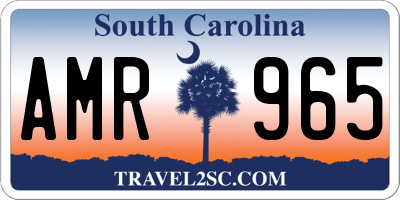 SC license plate AMR965