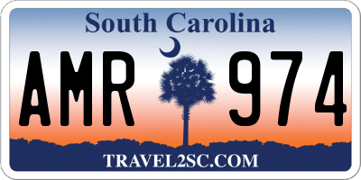 SC license plate AMR974