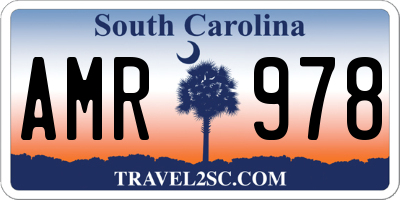 SC license plate AMR978