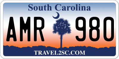SC license plate AMR980