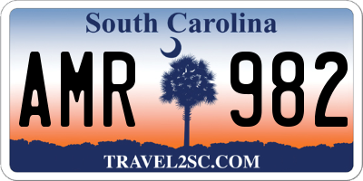 SC license plate AMR982