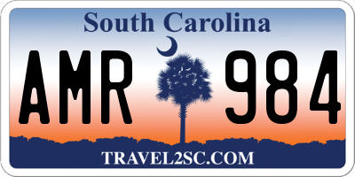 SC license plate AMR984