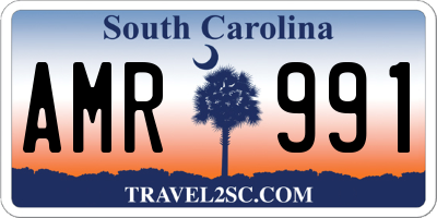 SC license plate AMR991