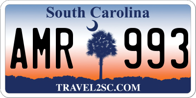 SC license plate AMR993