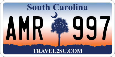 SC license plate AMR997