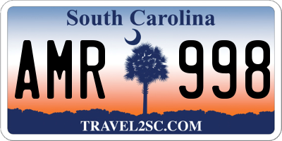 SC license plate AMR998
