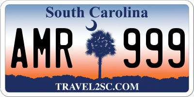 SC license plate AMR999