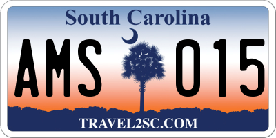SC license plate AMS015