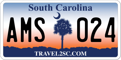 SC license plate AMS024