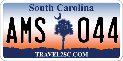 SC license plate AMS044