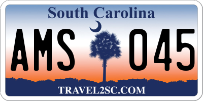 SC license plate AMS045