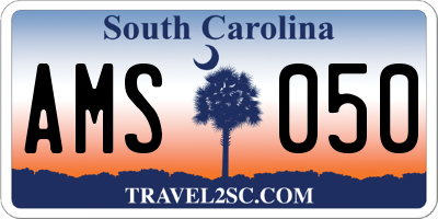 SC license plate AMS050