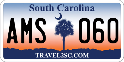 SC license plate AMS060