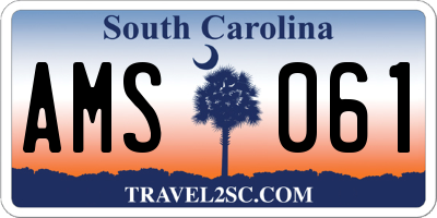 SC license plate AMS061