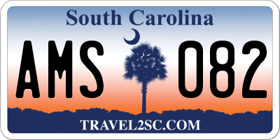 SC license plate AMS082
