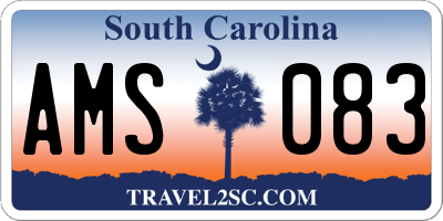 SC license plate AMS083