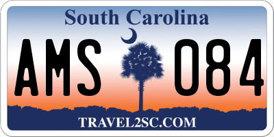 SC license plate AMS084