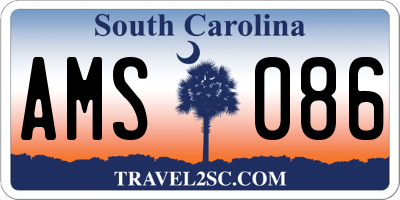 SC license plate AMS086