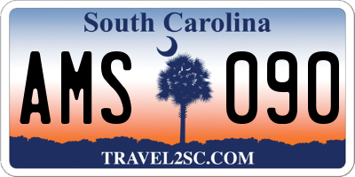 SC license plate AMS090