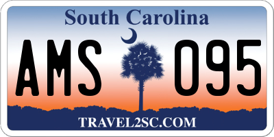 SC license plate AMS095