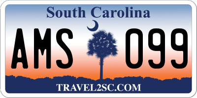 SC license plate AMS099