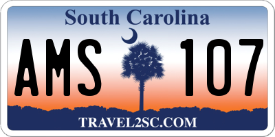 SC license plate AMS107
