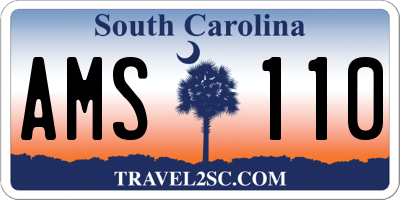 SC license plate AMS110