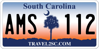 SC license plate AMS112
