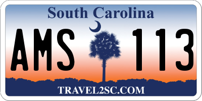 SC license plate AMS113