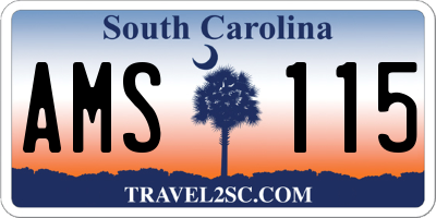 SC license plate AMS115