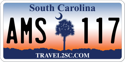 SC license plate AMS117