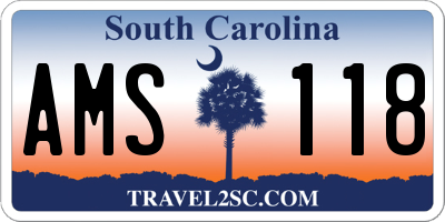 SC license plate AMS118