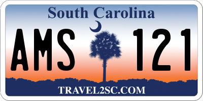 SC license plate AMS121