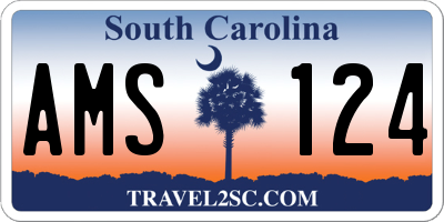 SC license plate AMS124