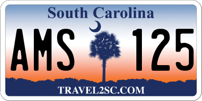 SC license plate AMS125