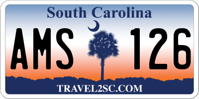 SC license plate AMS126